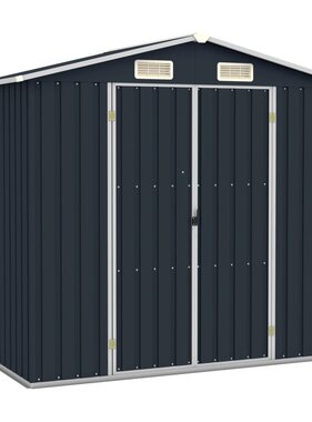 VidaXL Tuinschuur 205x129x183 cm gegalvaniseerd staal antraciet