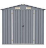 VidaXL Tuinschuur 205x129x183 cm gegalvaniseerd staal grijs
