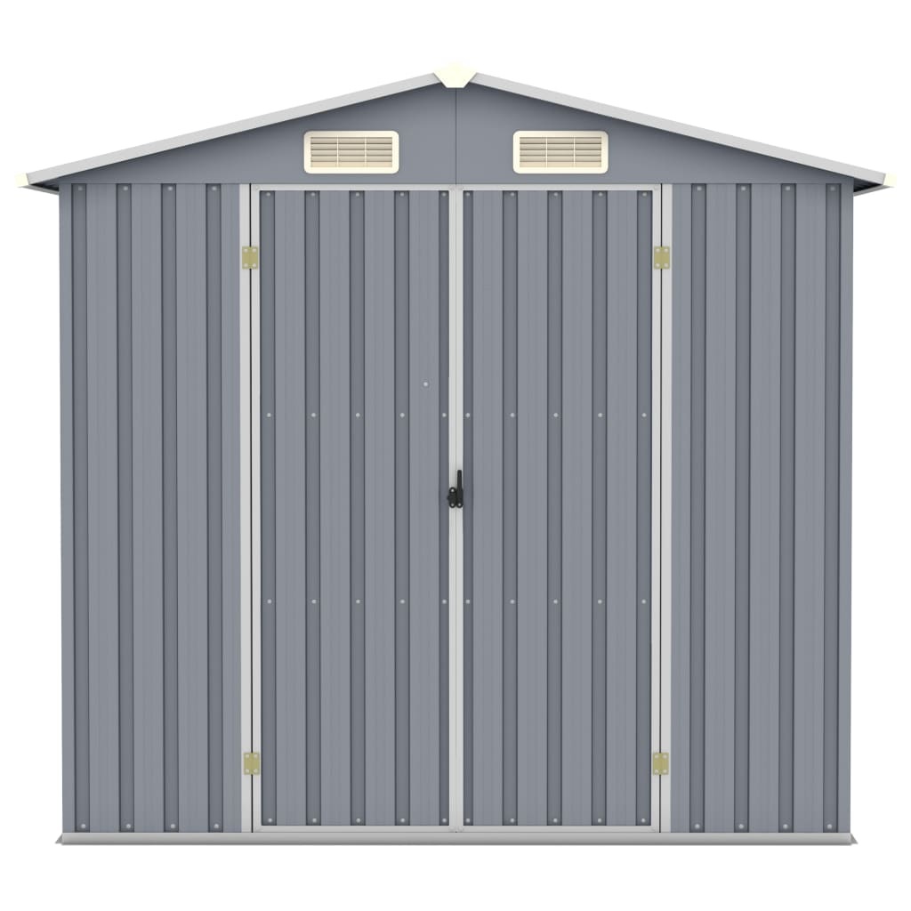 VidaXL Tuinschuur 205x129x183 cm gegalvaniseerd staal grijs