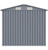 VidaXL Tuinschuur 205x129x183 cm gegalvaniseerd staal grijs