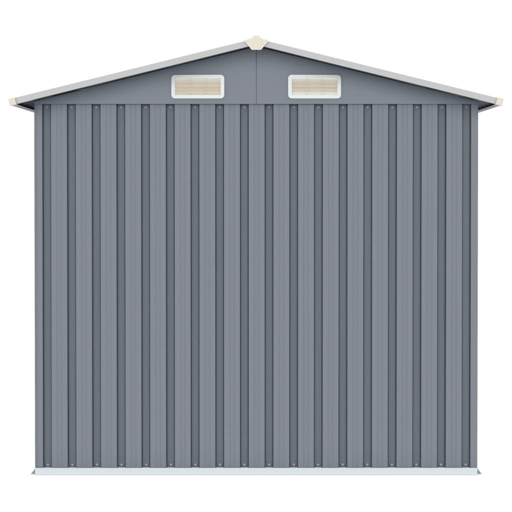 VidaXL Tuinschuur 205x129x183 cm gegalvaniseerd staal grijs