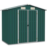 VidaXL Tuinschuur 205x129x183 cm gegalvaniseerd staal groen