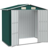 VidaXL Tuinschuur 205x129x183 cm gegalvaniseerd staal groen