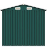 VidaXL Tuinschuur 205x129x183 cm gegalvaniseerd staal groen