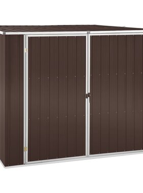 VidaXL Tuinschuur 195x198x159 cm gegalvaniseerd staal bruin