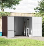 VidaXL Tuinschuur 195x198x159 cm gegalvaniseerd staal bruin