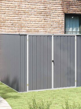 VidaXL Tuinschuur 195x198x159 cm gegalvaniseerd staal grijs