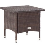 VidaXL Theetafel 50x50x47 cm poly rattan bruin