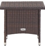 VidaXL Theetafel 50x50x47 cm poly rattan bruin