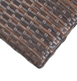 VidaXL Theetafel 50x50x47 cm poly rattan bruin