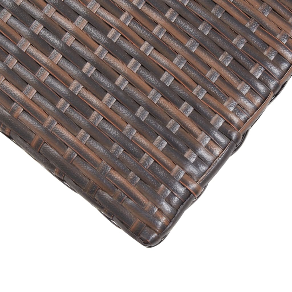 VidaXL Theetafel 50x50x47 cm poly rattan bruin