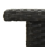 VidaXL Theetafel 50x50x47 cm poly rattan zwart