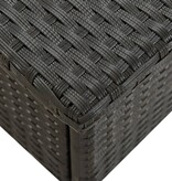 VidaXL Theetafel 50x50x47 cm poly rattan zwart