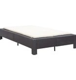 VidaXL Ligbed met kussen 2-persoons poly rattan zwart