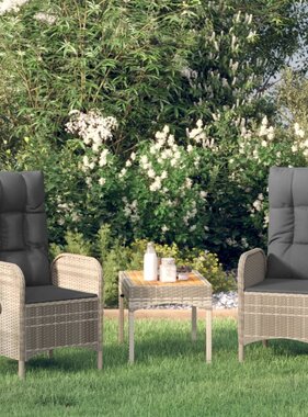 VidaXL Tuinstoelen 2 st poly rattan grijs