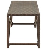 VidaXL Tuinbank 120 cm poly rattan bruin