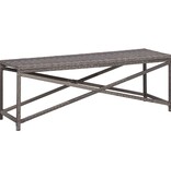 VidaXL Tuinbank 120 cm poly rattan grijs