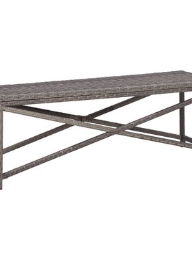 VidaXL Tuinbank 120 cm poly rattan grijs