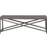 VidaXL Tuinbank 120 cm poly rattan grijs