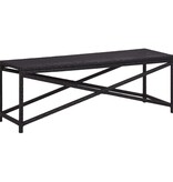 VidaXL Tuinbank 120 cm poly rattan zwart