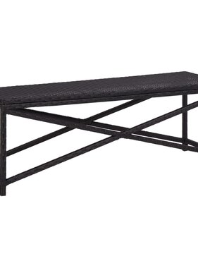 VidaXL Tuinbank 120 cm poly rattan zwart