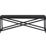 VidaXL Tuinbank 120 cm poly rattan zwart