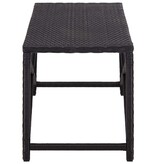 VidaXL Tuinbank 120 cm poly rattan zwart
