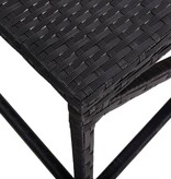 VidaXL Tuinbank 120 cm poly rattan zwart