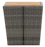VidaXL Theetafel 41,5x41,5x43 cm poly rattan massief acaciahout grijs