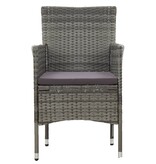VidaXL Tuinstoelen 2 st poly rattan grijs