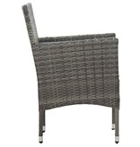 VidaXL Tuinstoelen 2 st poly rattan grijs