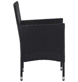 VidaXL Tuinstoelen 2 st poly rattan zwart