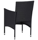 VidaXL Tuinstoelen 2 st poly rattan zwart
