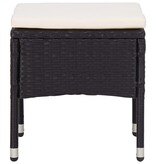 VidaXL 5-delige Tuinset poly rattan en acaciahout zwart