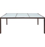 VidaXL Tuintafel 200x200x74 cm poly rattan bruin