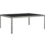 VidaXL Tuintafel 200x150x74 cm poly rattan grijs