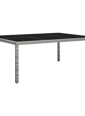 VidaXL Tuintafel 200x150x74 cm poly rattan grijs