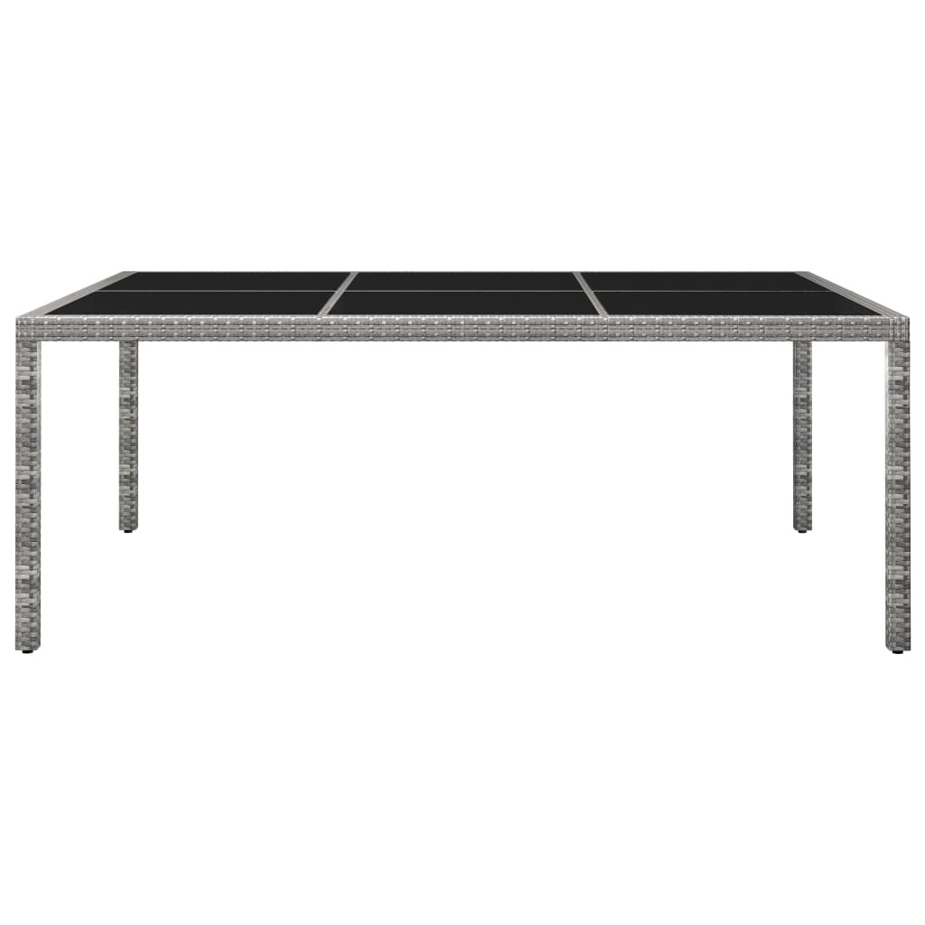 VidaXL Tuintafel 200x150x74 cm poly rattan grijs