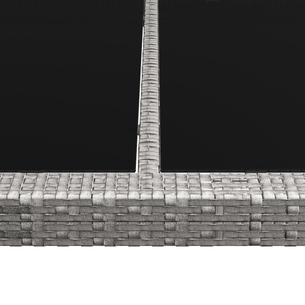 VidaXL Tuintafel 200x150x74 cm poly rattan grijs