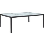 VidaXL Tuintafel 200x150x74 cm poly rattan zwart