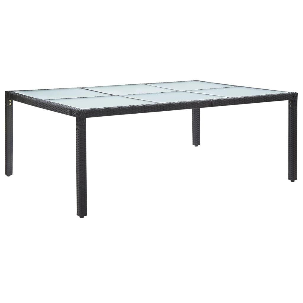 VidaXL Tuintafel 200x150x74 cm poly rattan zwart