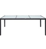 VidaXL Tuintafel 200x150x74 cm poly rattan zwart