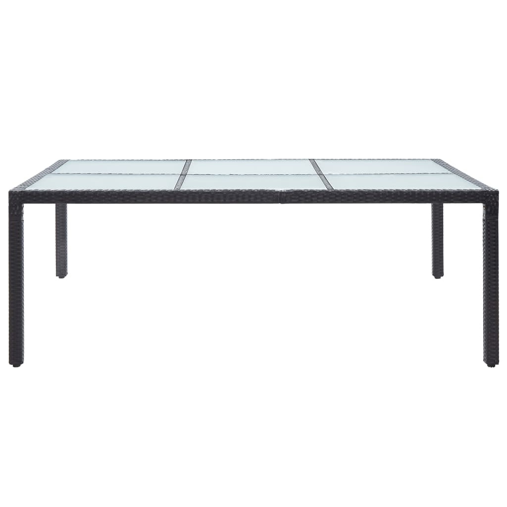 VidaXL Tuintafel 200x150x74 cm poly rattan zwart
