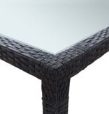 VidaXL Tuintafel 200x150x74 cm poly rattan zwart