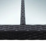 VidaXL Tuintafel 200x150x74 cm poly rattan zwart