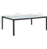 VidaXL Tuintafel 200x150x74 cm poly rattan zwart
