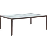 VidaXL Tuintafel 200x150x74 cm poly rattan bruin