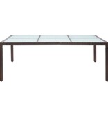 VidaXL Tuintafel 200x150x74 cm poly rattan bruin