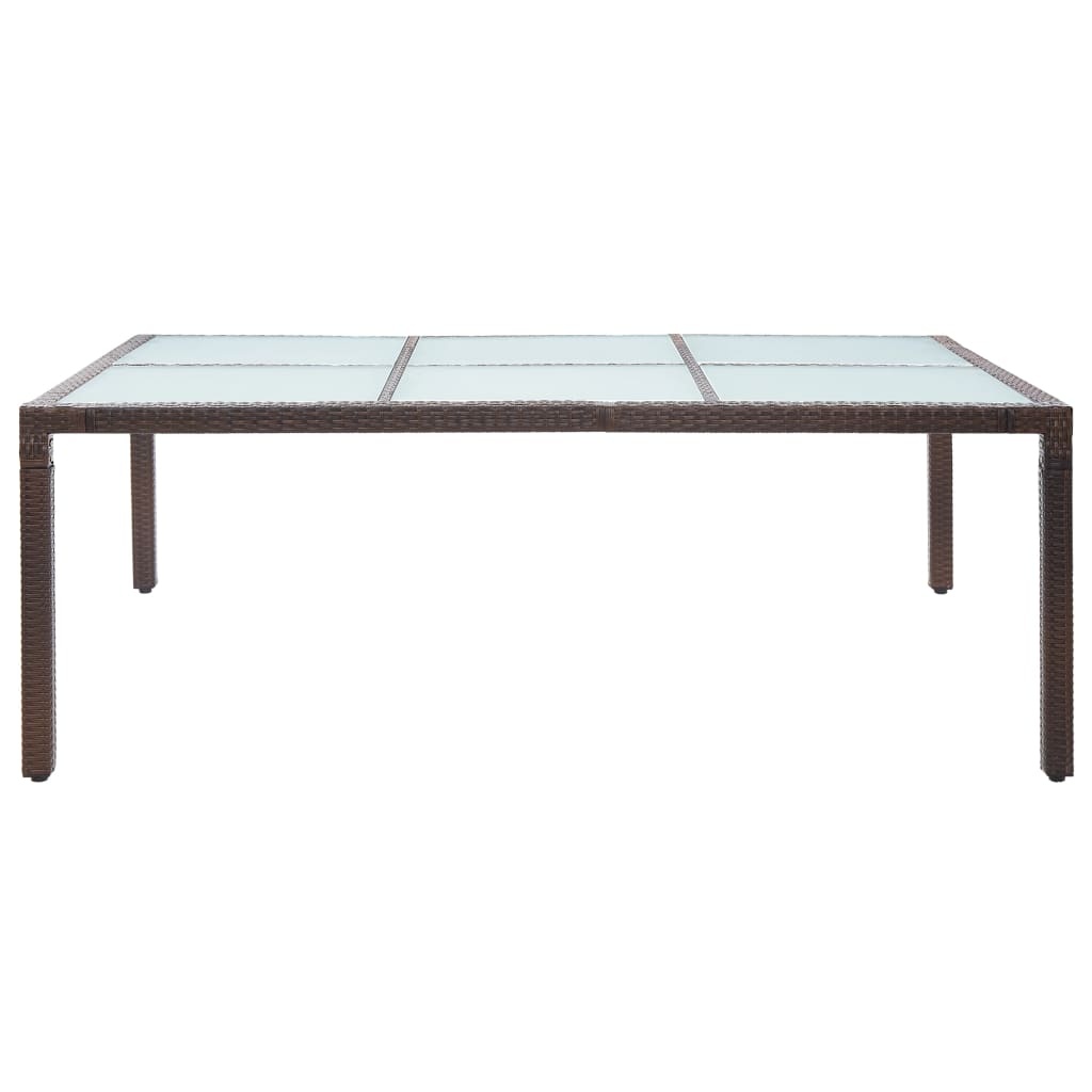 VidaXL Tuintafel 200x150x74 cm poly rattan bruin