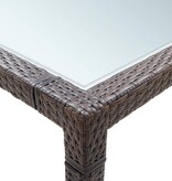 VidaXL Tuintafel 200x150x74 cm poly rattan bruin
